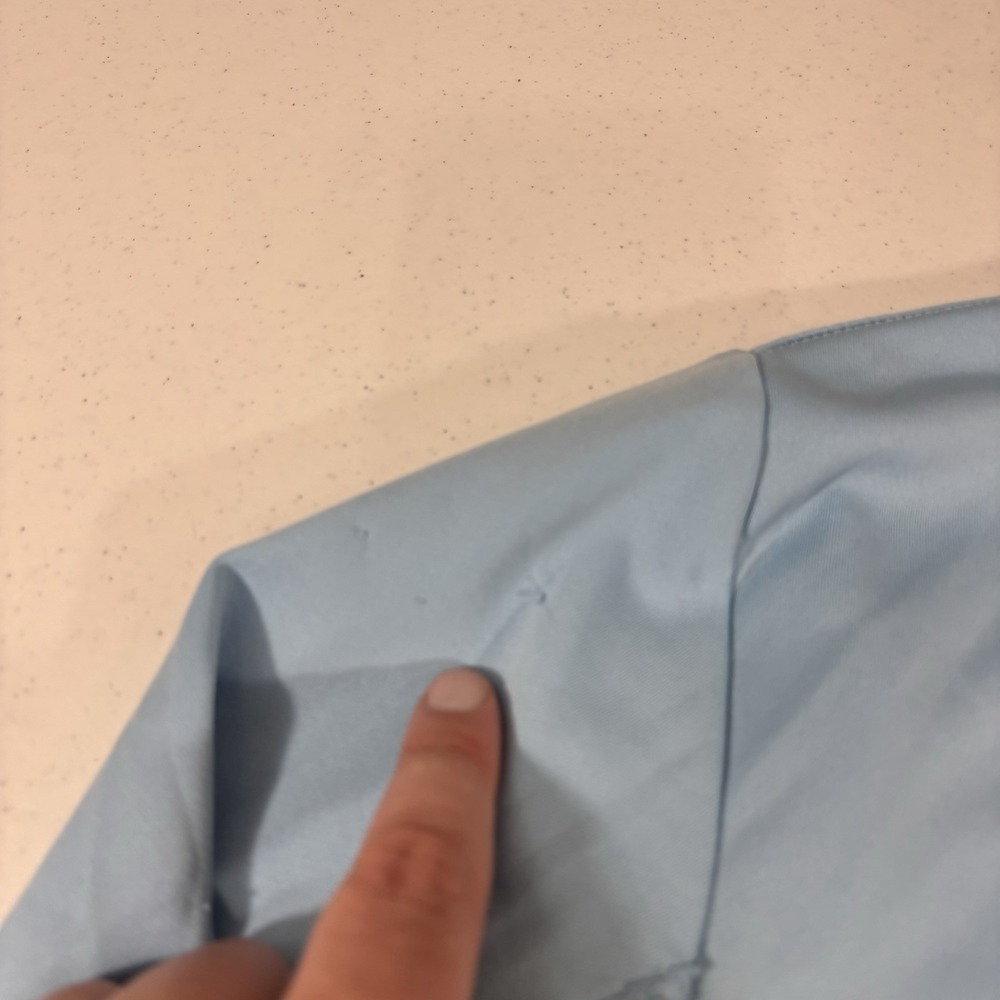 FLAWS! HUK Icon X Light Blue Solid Fishing Performance L/S Shirt Blue Size M - Picture 10 of 13